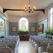 Small Hall set out for a wedding ceremony - Merchant Taylors Hall