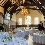 The Great Hall with a round table layout - Merchant Taylors Hall