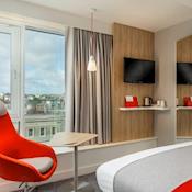 Stylish guest room with city views, smart workspace, and amenities - Holiday Inn Express Dublin City Centre