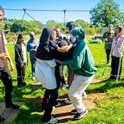 We offer team challenges such as the Trapeze cube! - Mount Cook Adventure Centre