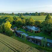 Drone Shot - The Woodlands at Hothorpe Hall