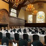 The Great Hall set out for a dinner